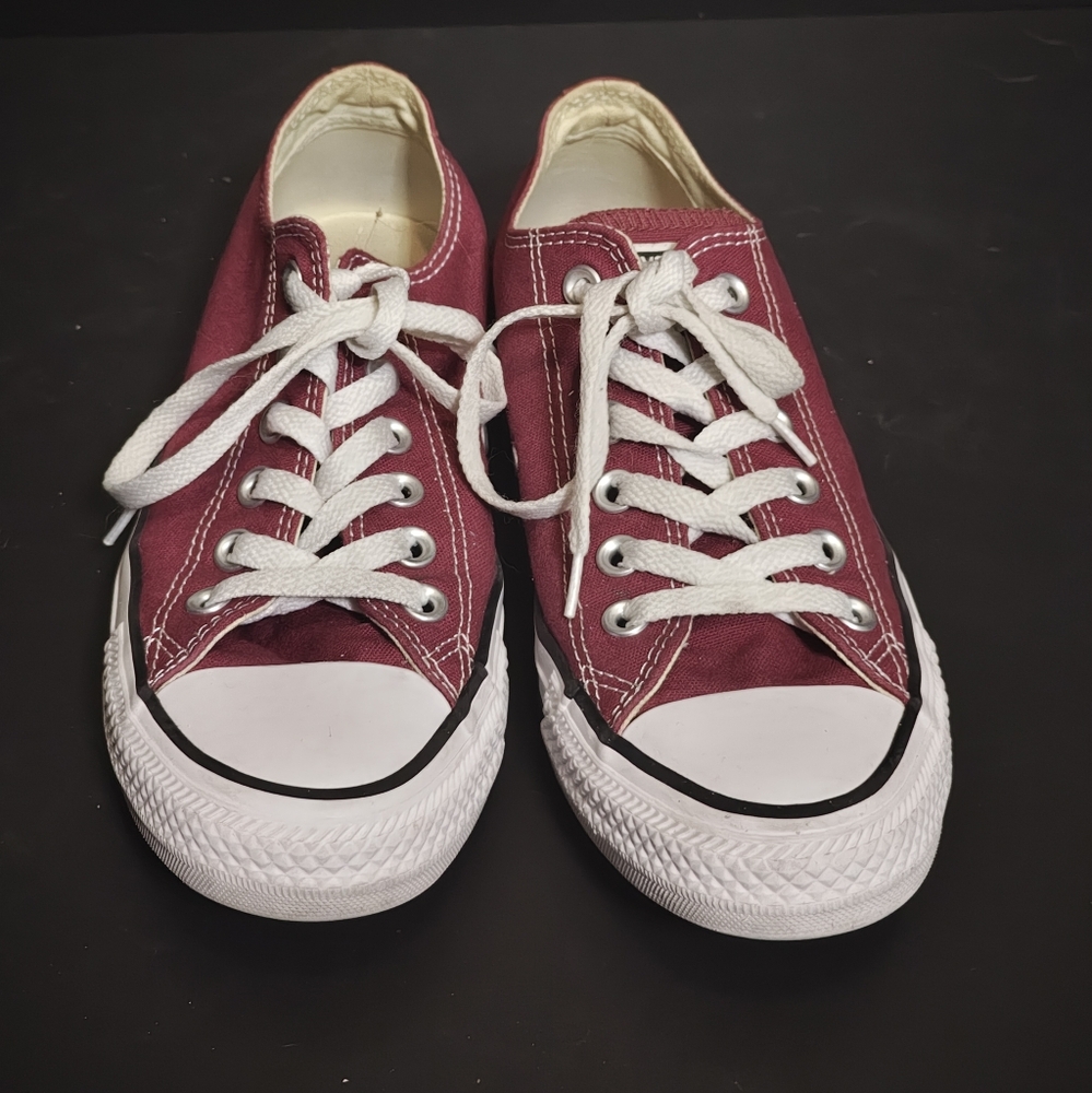 Classic Burgundy Low-Top Sneakers